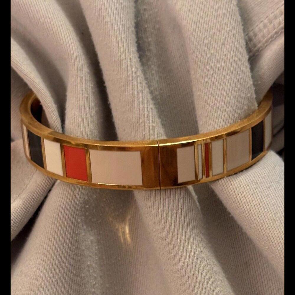Kate Spade New York LIGHT UP THE ROOM Multi Color Hinged Gold Plated Bracelet